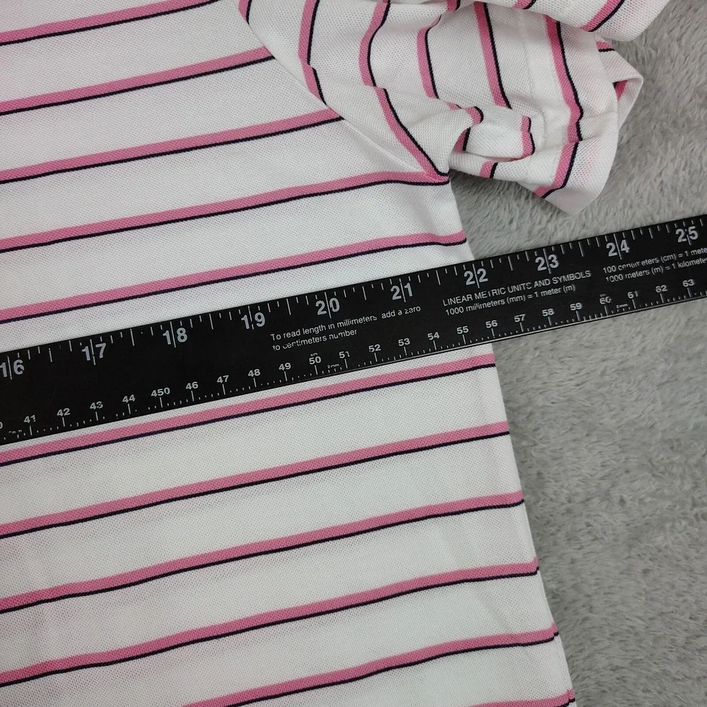 Polo‎ Ralph Lauren Shirt Short Sleeve  Pro-fit JR. Classic AJGA Sz L Pink Stripe